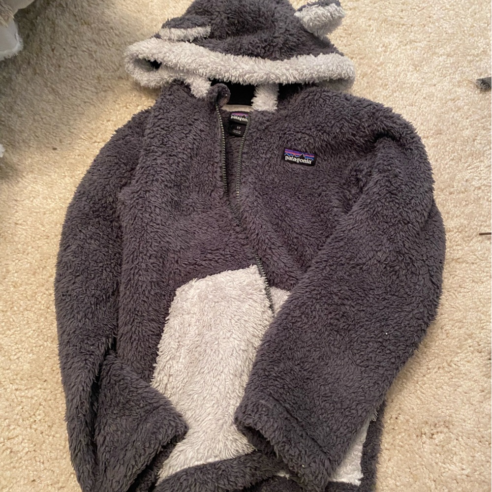 Toddler boys Patagonia fuzzy hoodie